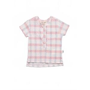 NEW PETIT INDI girl's woven henley top in red/wht/blue